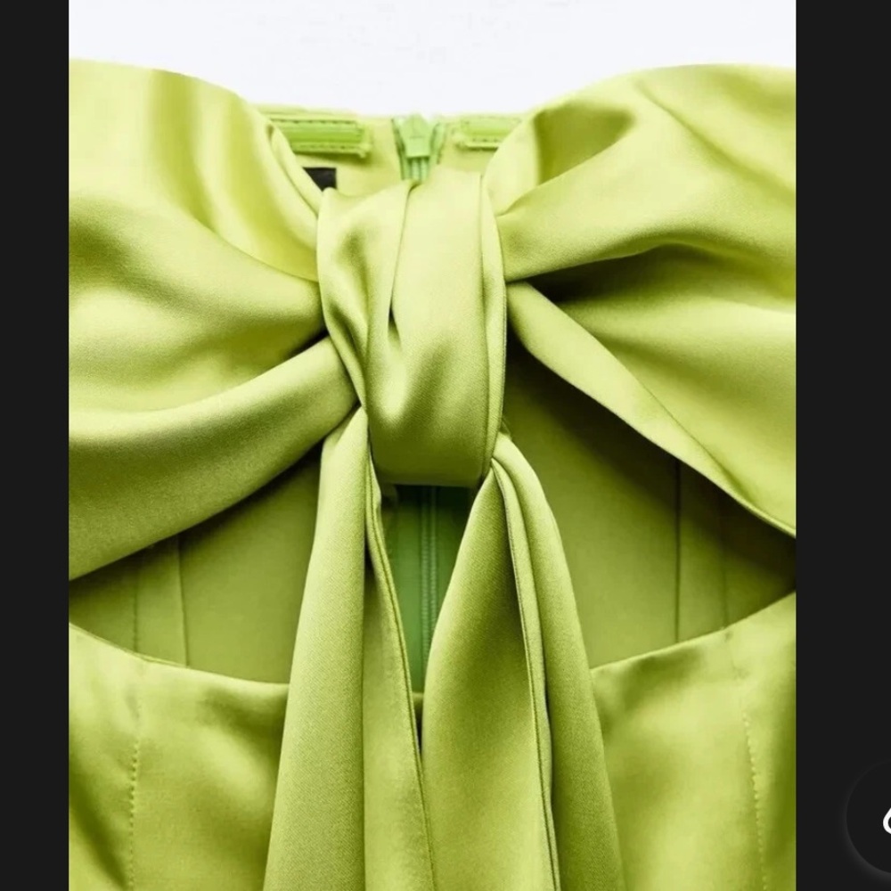 ZARA Pistachio Green Wide-Leg Jumpsuit - Picture 5 of 6